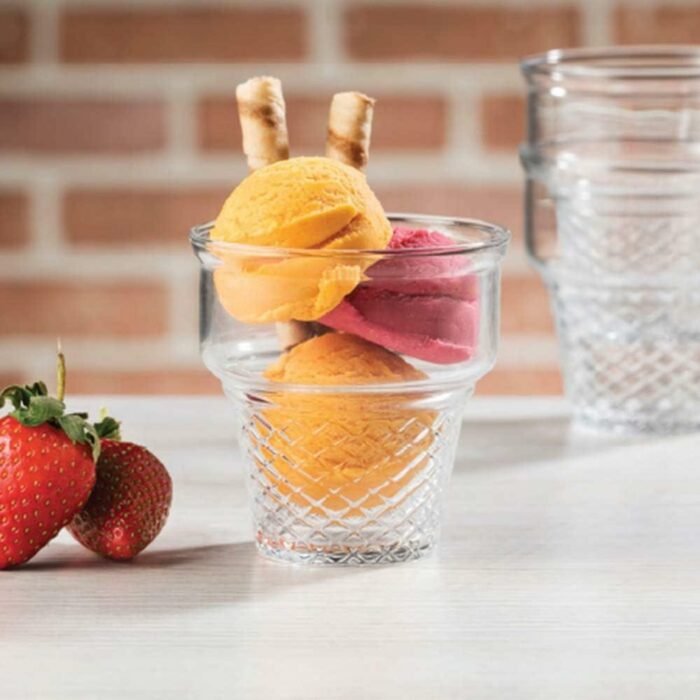 Pasabahce Minicornet Ice Cream Cup Glass Set
