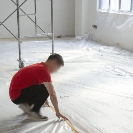 Self-Adhesive Transparent Plastic Masking Film 1.8m x 20m