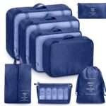 8pcs Luggage Travel Organizers For Suitcase With Toiletry Case