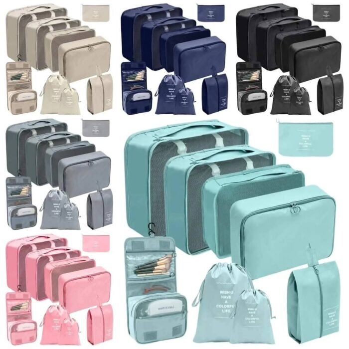 9pcs Luggage Travel Organizers For Suitcase