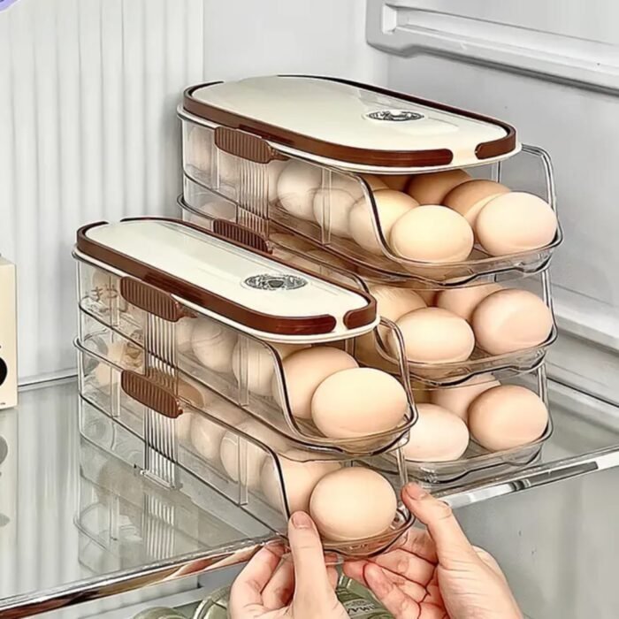 Acrylic Stackable Double row 2 layers Egg Tray