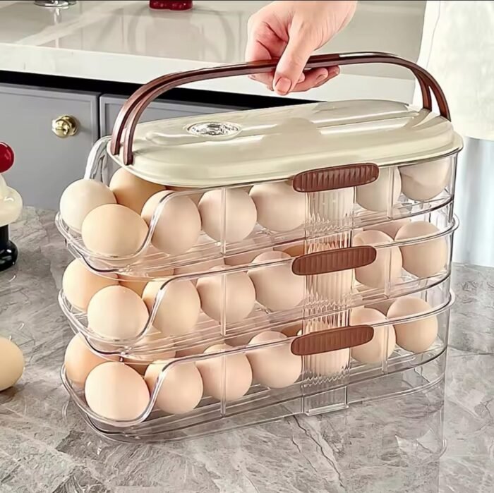 Acrylic Stackable Double row 3 layers Egg Tray