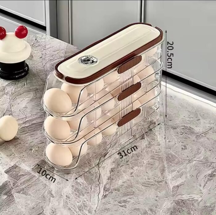 Acrylic Stackable Single row 3 layers Egg Tray