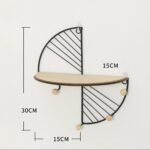 Decorative Geometric Wood Wall Shelves