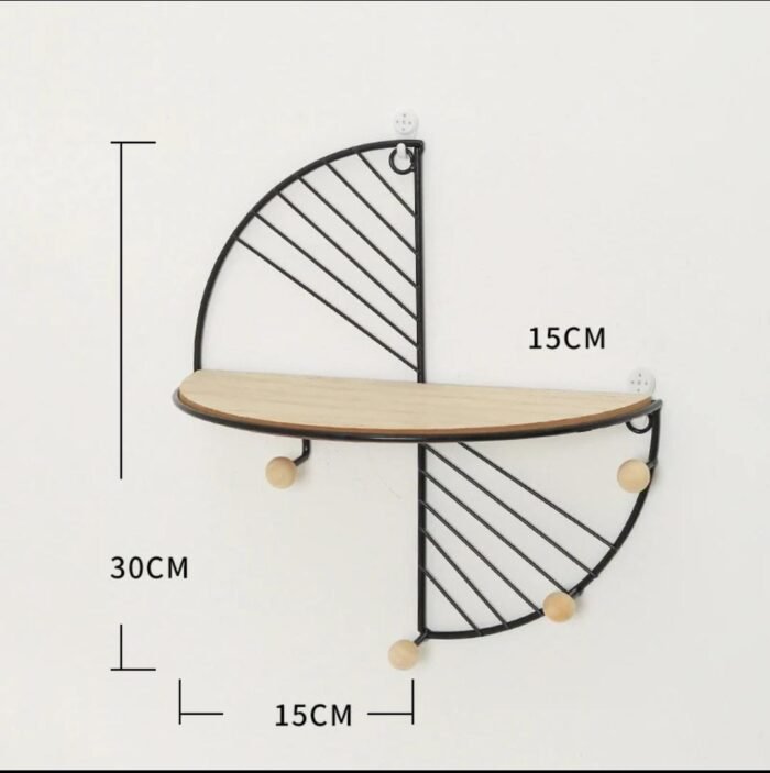 Decorative Geometric Wood Wall Shelves