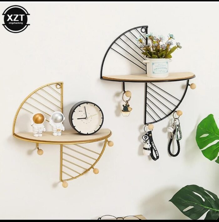 Decorative Geometric Wood Wall Shelves