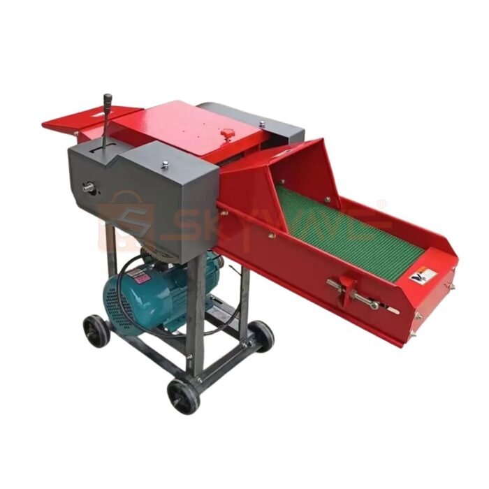 Electric Chaff Cutter with Gear and Conveyor Belt