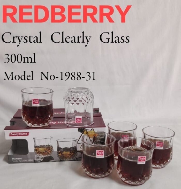 Redberry Premium Range of Crystal Clear Glass No-1988-31