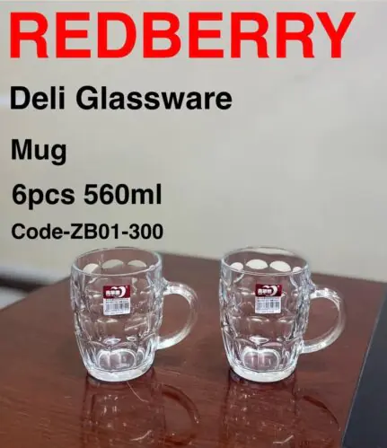 Redberry Premium Range of Crystal Clear Glass ZB 01 - 300