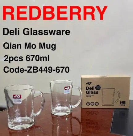 Redberry Premium Range of Crystal Clear Glass ZB 449 - 670