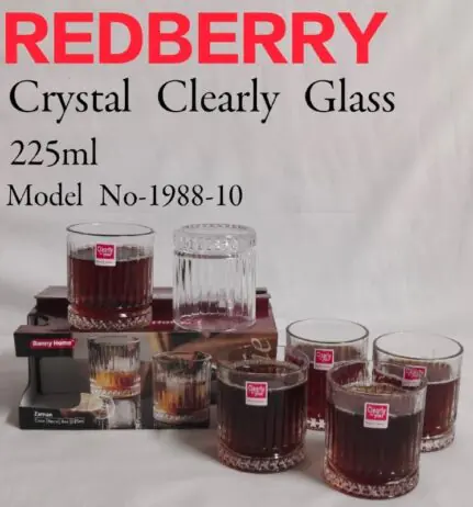 Redberry Premium Range of Crystal Clear Glass – No-1988-10