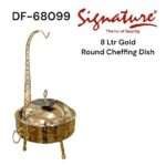 Signature 8L Gold Plated Round Chafing Dish with Stand DF-68099