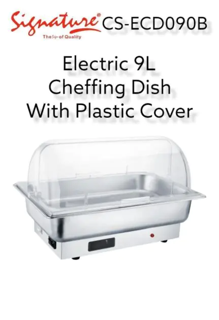 Signature 9L Electric Chafing Dish – Double Compartment CS-ECD-09B