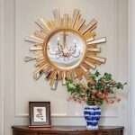 25cm Sun Shape Silver Decor Mirror