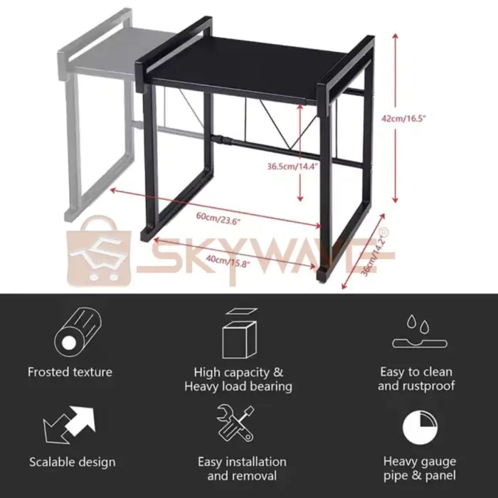 Extending Over-the-Microwave Metallic Rack - Image 4