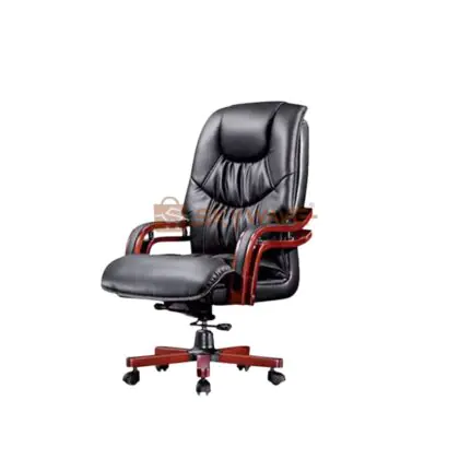 PU Leather Executive Wooden Office Chair