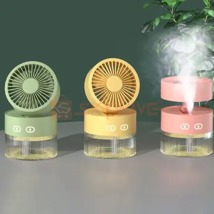 Rechargeable Portable Fan with Humidifier