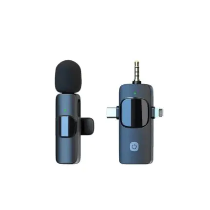 Single 3-in-1 Rechargeable Lapel Microphone