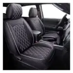 Universal Black PU Leather Car Seat Cover for 5-Seaters