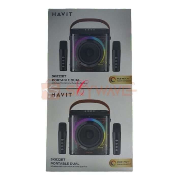 Havit SK822BT Portable Dual Wireless Microphone Karaoke 15W Speaker