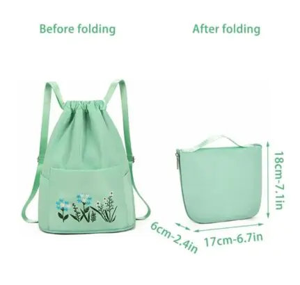 Waterproof Simple Foldable Flower Backpack Bag
