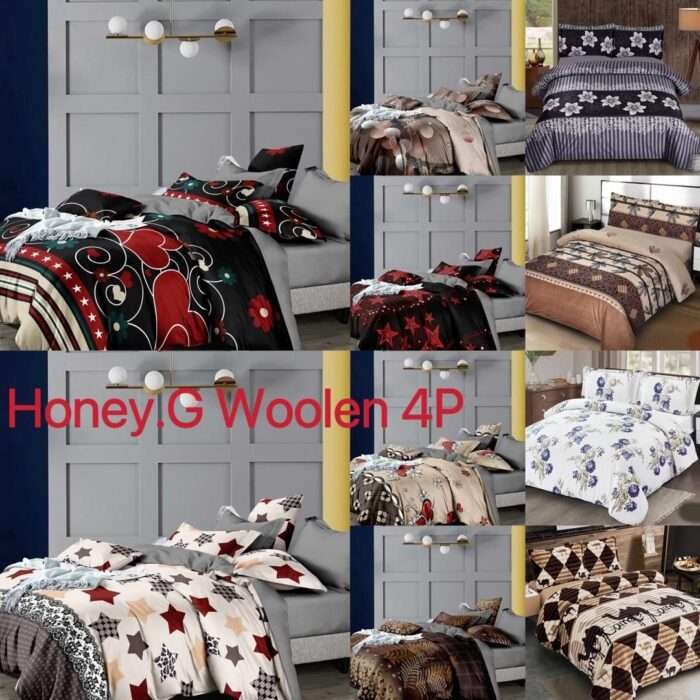 Floral Cozy Woolen Duvet Set