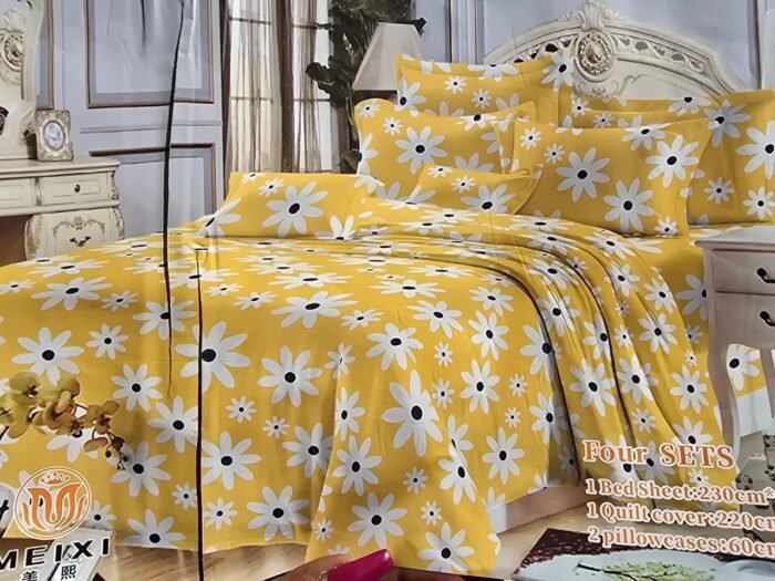 4 in 1 Microfibre Double-Sided Duvet Cover Sets