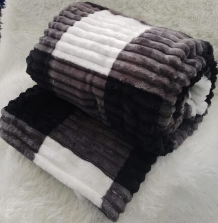 Sherman Checked Velvet Throw Blankets