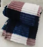 Sherman Checked Velvet Throw Blankets