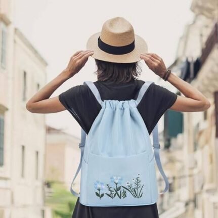 Waterproof Simple Foldable Flower Backpack Bag