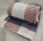 Sherman Checked Velvet Throw Blankets