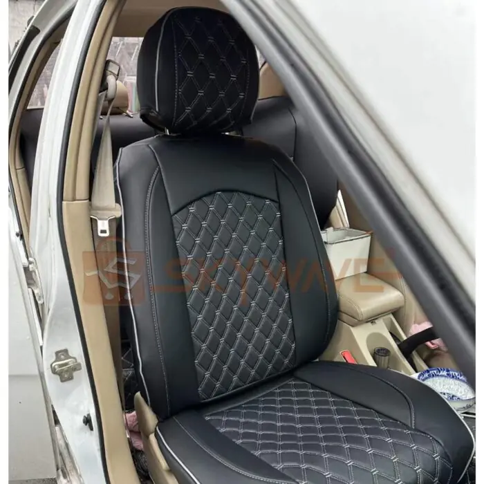 Universal Black PU Leather Car Seat Cover for 5-Seaters - Image 4