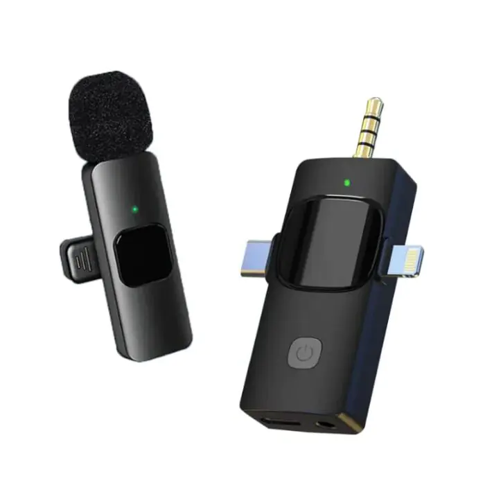 Single 3-in-1 Rechargeable Lapel Microphone