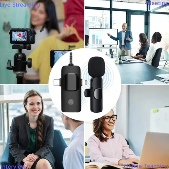 Single 3-in-1 Rechargeable Lapel Microphone