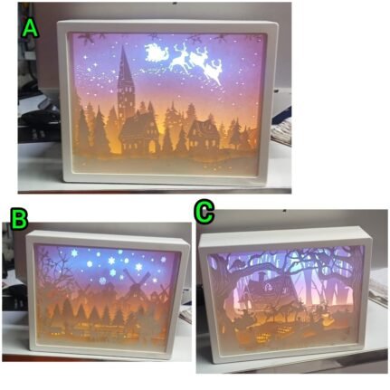 3d paper carving light ornaments