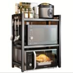 Double layer Heavy-duty Adjustable Microwave Stand - Image 2