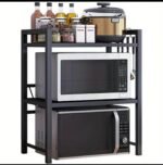 Double layer Heavy-duty Adjustable Microwave Stand - Image 3