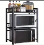 Double layer Heavy-duty Adjustable Microwave Stand - Image 3