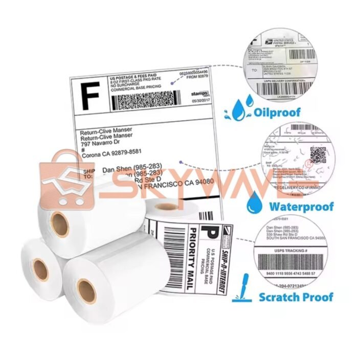 Label Barcode adhesive Stickers roll 80mmx50mmx500pc