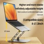 Adjustable laptop stand with cooling fan