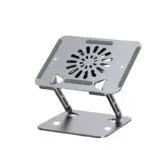 Adjustable laptop stand with cooling fan