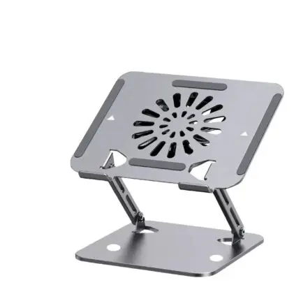Adjustable laptop stand with cooling fan