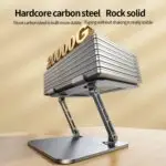Adjustable laptop stand with cooling fan