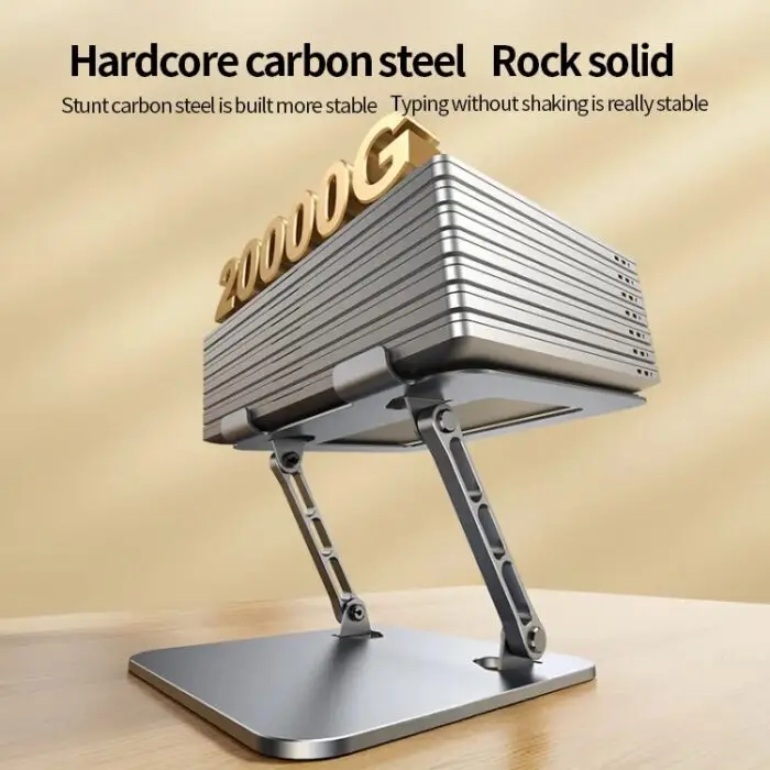 Adjustable laptop stand with cooling fan
