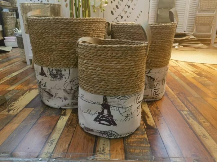Medium Size High Quality Stackable handmade basket - Image 4