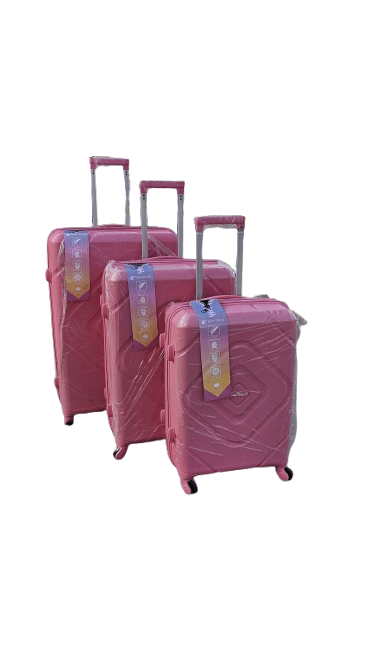 Unbreakable Rubber Suitcase PP 3-in-1 Suitcase Set