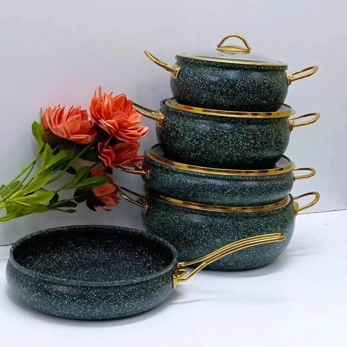 9Pcs Granite Coating Kitchen Cookware Set - Image 2
