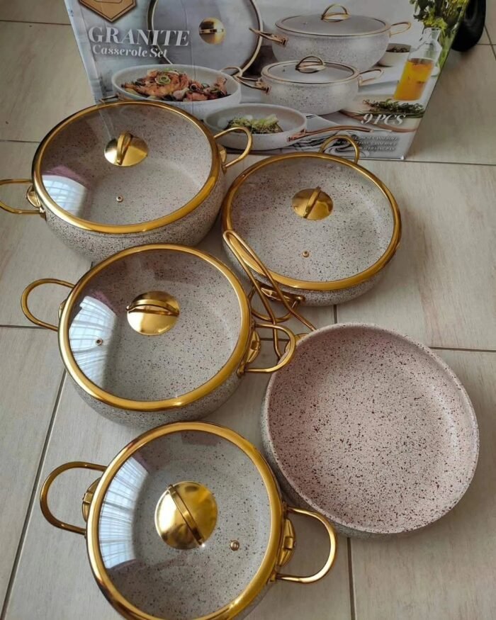 9Pcs Granite Coating Kitchen Cookware Set - Image 3