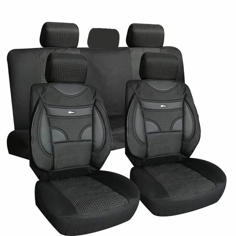 Fabric and Leather Mix Car Seat Covers