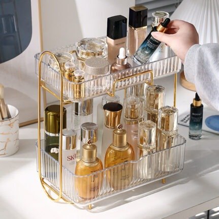 Acrylic Double-Layer Cosmetic Organizer